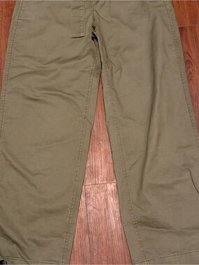 Banana Republic Women's Olive Green Wide-Leg Trousers
